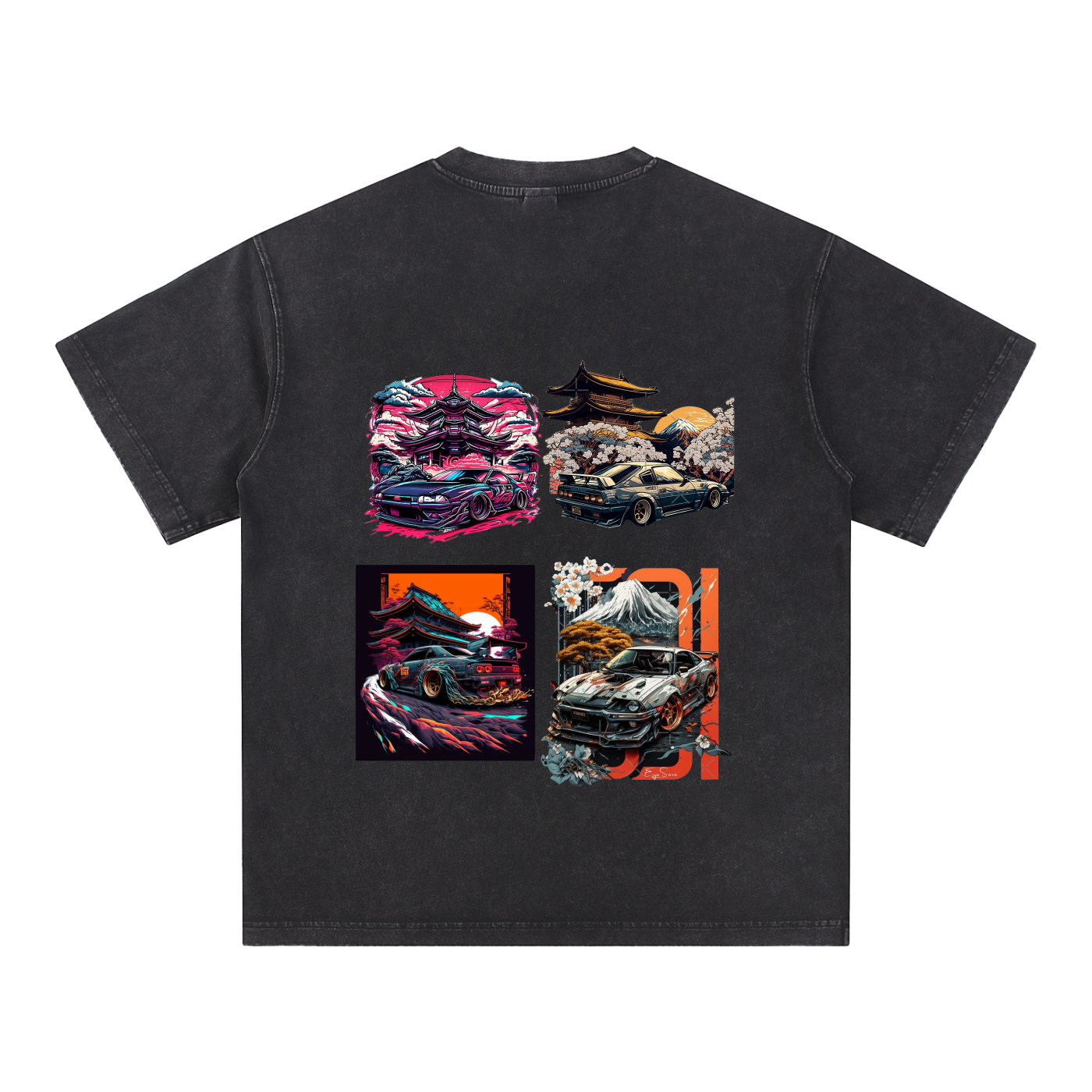 Japanese Cars V-Neck Cotton T-Shirt
