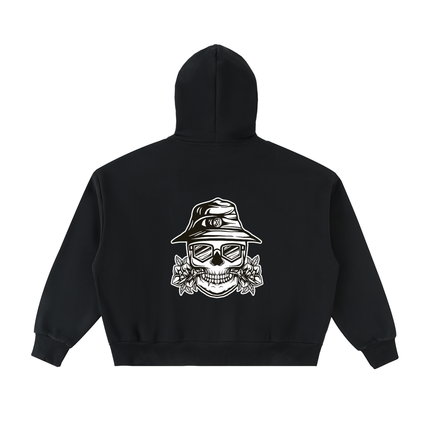 Fleeced Full-Zip Boxy Hoodie