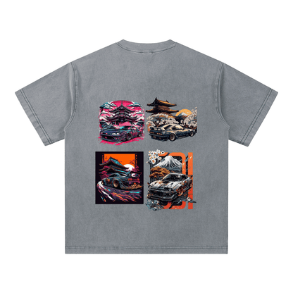 Japanese Cars V-Neck Cotton T-Shirt