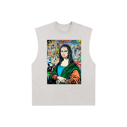 Raw Edge Cotton Tank Top