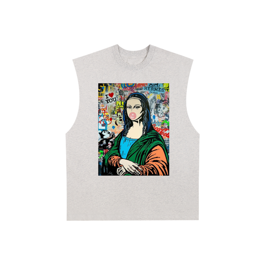 Raw Edge Cotton Tank Top