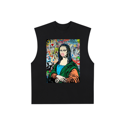 Raw Edge Cotton Tank Top
