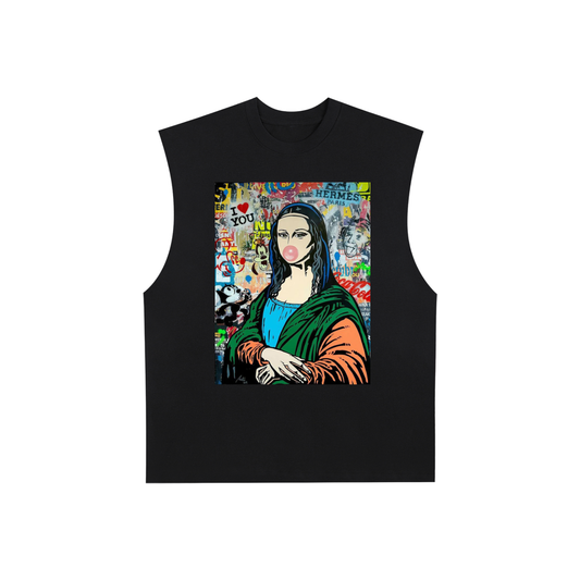 Raw Edge Cotton Tank Top