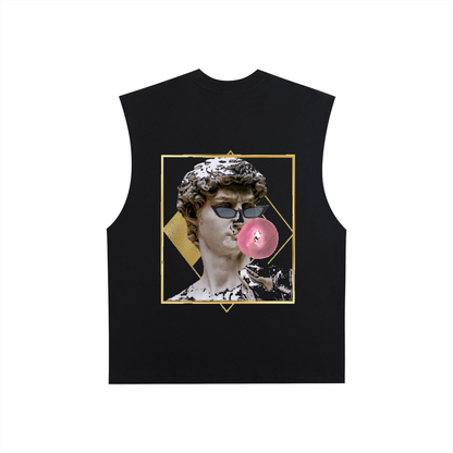 Raw Edge Cotton Tank Top