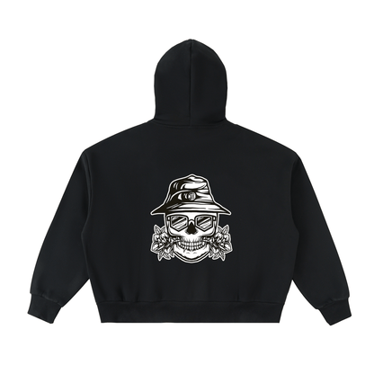 Fleeced Full-Zip Boxy Hoodie