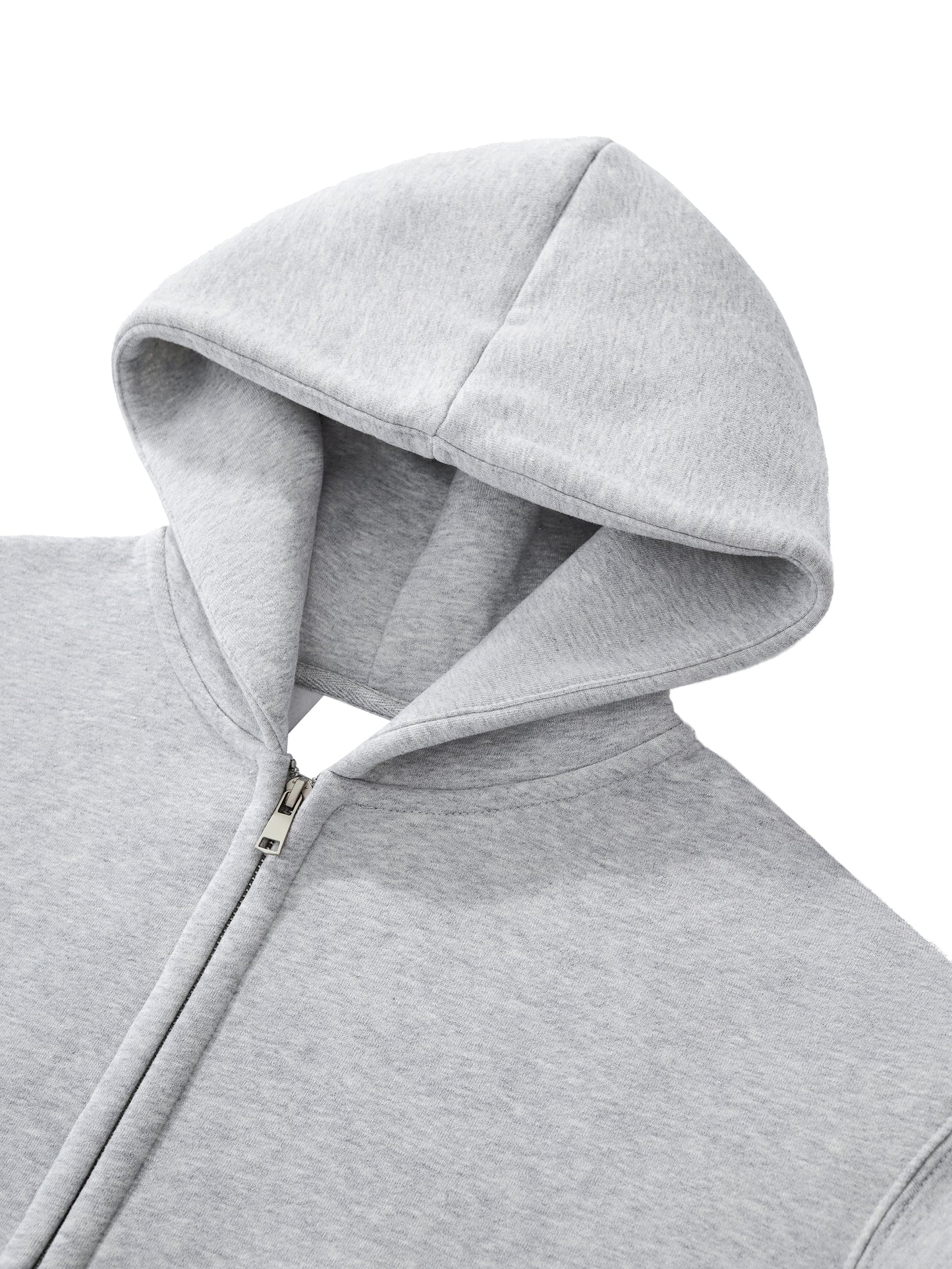 Fleeced Zip-Up Cropped Hoodie Female